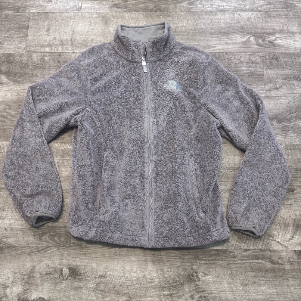The North Face Light Gray Osito Fleece Jacket Full Zip Womens Sz. M